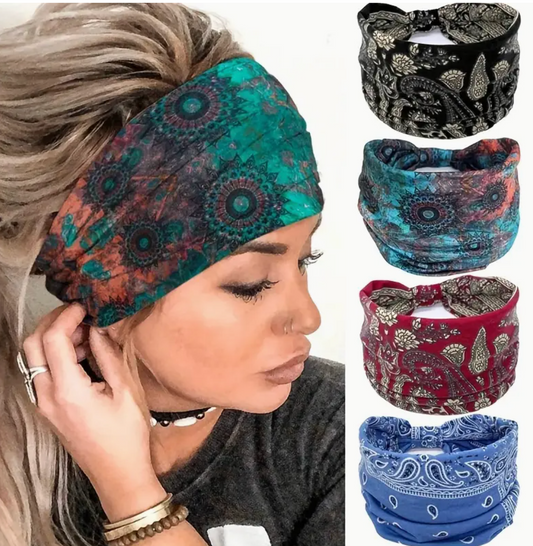 Boho-Spirit – 4er-Set Stirnbänder