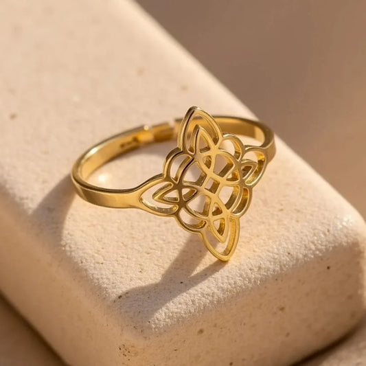 Ewiger Schutz – Verstellbarer Hexenknoten-Ring